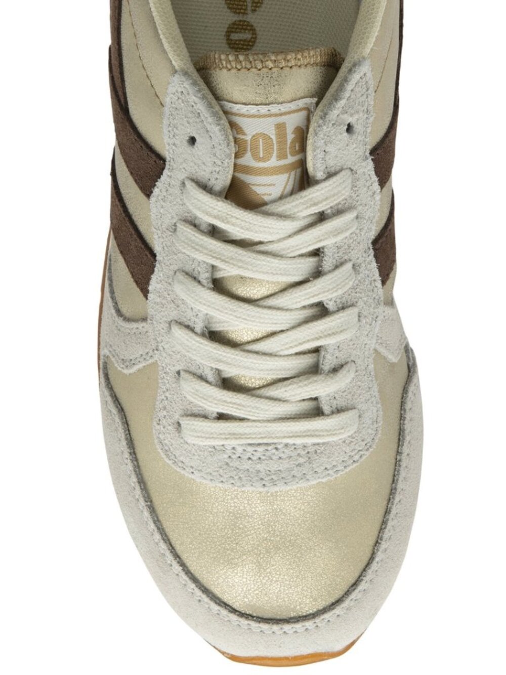 Gola Classics Women's Daytona Blaze Sneakers in Gold/Dark Brown/Cameo - Picture 4 of 11
